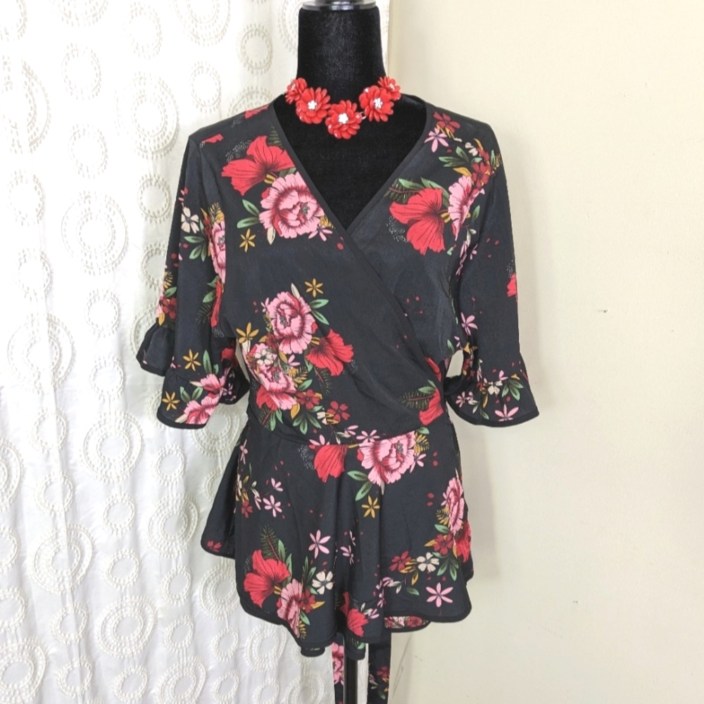 Shein Wrap 🌹Blouse Sz 3X